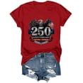 thumbnail image 5 of Independence Day Clothing 4th of July Independence Day USA Flag Short Sleeve Graphic T-Shirts Gym Workout Tshirt Red,XL, 5 of 6
