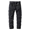 thumbnail image 2 of ENCCRWIN Men's Heavy-Duty Multi-Pocket Work Pants, Reinforced Knees, Comfortable Fit for Work, Hiking, and Casual Everyday Use,Black 32, 2 of 5