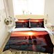 thumbnail image 1 of 3D Sunset Sky Beach Rock Paisaje Funda nórdica Set Ropa de cama Set Funda nórdica, 1 of 3