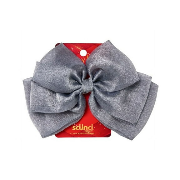 Scunci 1-PK BOW BARRETTE DK GREY
