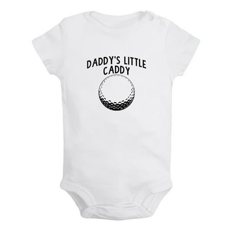 

Daddy s Little Caddy Funny Rompers For Babies Newborn Baby Unisex Bodysuits Infant Jumpsuits Toddler 0-24 Months Kids One-Piece Oufits (White 6-12 Months)