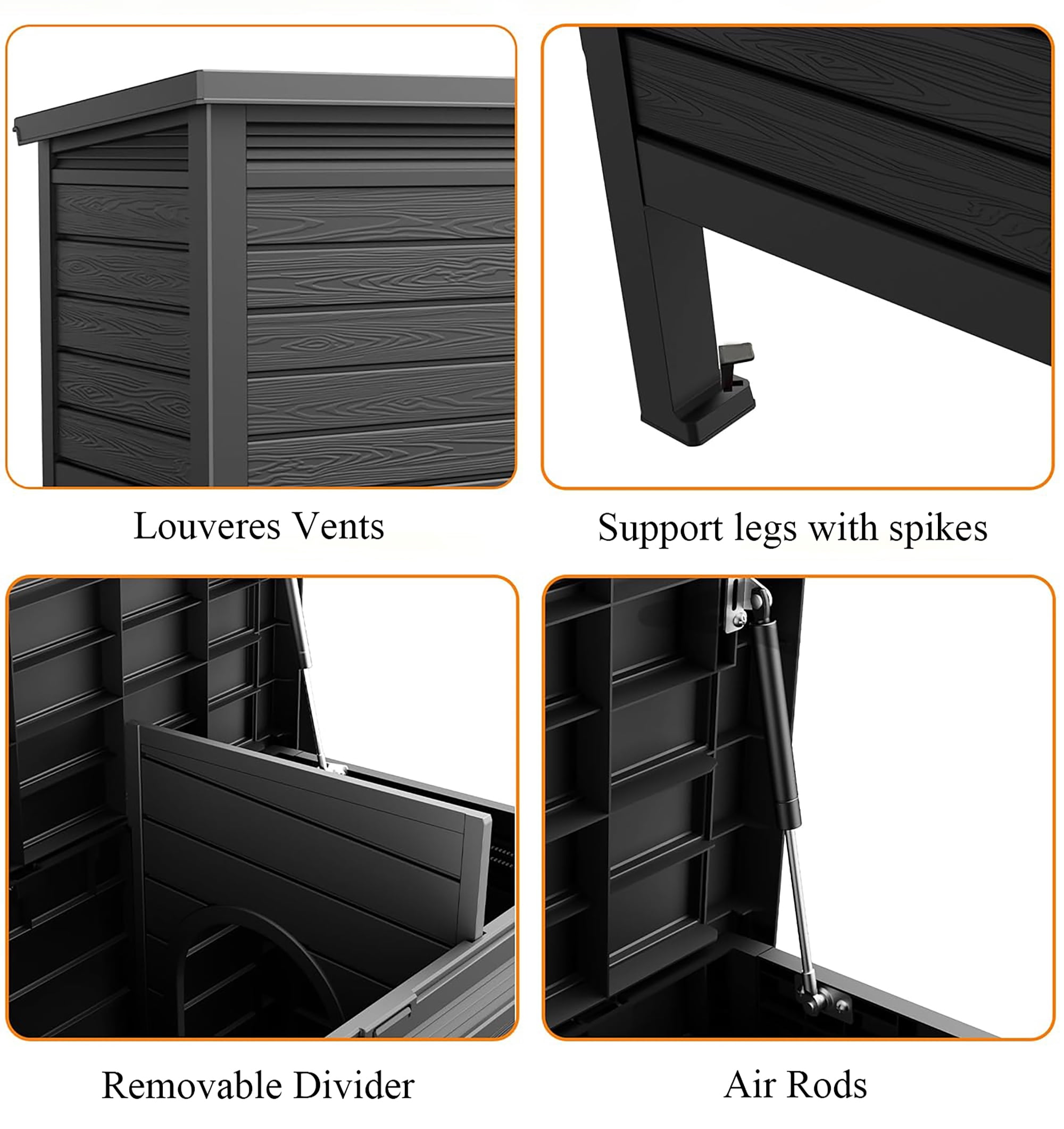 Decksplore Outdoor Cat House (31"x26.7"19"), 100% Insulated, Weatherproof HDPE Feral Cat Shelter with Raised Floor (Black)