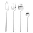 thumbnail image 3 of Matte Cutlery Set,Stainless Steel Dinner Tableware,Flatware Set,Knife Fork Spoon Dinnerware Set Party Set(Silver,16 PCS), 3 of 7