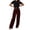 Wine Red, variant on Women's Casual Wide Leg Palazzo Pants High Waisted Stretchy Flowy Lounge Trousers with Pockets Elastic Drawstring Waist Loose Fit Breathable Work Travel Pants 2026, White, S