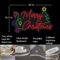 thumbnail image 3 of AMANYMXOK Merry Christmas Tree Neon Sign - Red/Blue/Green/Yellow - 22 Inches - Wall Mount - Indoor Use, 3 of 7
