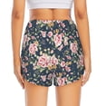thumbnail image 4 of Uemuo Vintage Floral Pattern Women's Athletic Shorts High Waisted Running Shorts with Liner Pockets Gym Elastic Workout Shorts-Medium, 4 of 9