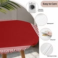 thumbnail image 5 of Red Geometric Round Fitted Tablecloth with Elastic Edge, Waterproof Table Cloth Table Cover for 55"-60" Tables, White Greek Key Design Abstract Modern Art Tablecloths for Dining Picnic Indoor Outdoor, 5 of 9