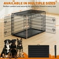 thumbnail image 2 of Yaheetech 48" Foldable Metal Dog Crate with 2 Doors and Pull Out Tray, Black, 2 of 7