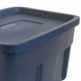 thumbnail image 3 of Rubbermaid Roughneck 31 Gallon Storage Tote, Dark Indigo Metallic (3 Pack), 3 of 5
