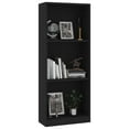 thumbnail image 6 of vidaXL 3-Tier Book Cabinet Black 15.7"x9.4"x42.5" Engineered Wood, 6 of 18