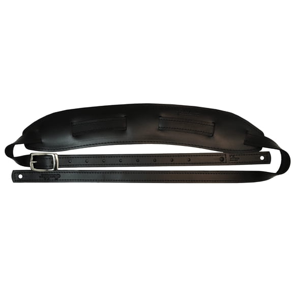 Souldier SSD0000BK02BK - Handmade Plain Saddle Strap for Bass Electric, or Acoustic Guitar, 2.5 Inches Wide and Adjustable up to 57" made in the USA, Black