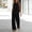 Black, variant on MOJOGO Womens Casual 2 Piece Outfits Irregular Hem Tank Top and Drawstring Palazzo Linen Tees Pants Set for Summer Vacation Lounge Office Dark Gray S