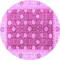 thumbnail image 1 of Ahgly Company Indoor Round Oriental Purple Traditional Area Rugs, 6' Round, 1 of 4