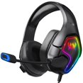 thumbnail image 1 of Auriculares para juegos G3000, auriculares con cable para ordenador con micrófono para escritorio, portátil, PS4, espuma viscoelástica, cuero proteico,Negro, 1 of 8