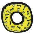 thumbnail image 2 of Tuffy Ultimate Ring Yellow Bone Durable Plush Squeaky Dog Toy, 2 of 8