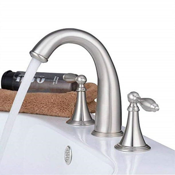 beelee modern style three holes double handles widespread bathroom sink