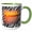 Green/White, variant on 3drose, Orange Sunset on Zebra, 15oz Mug