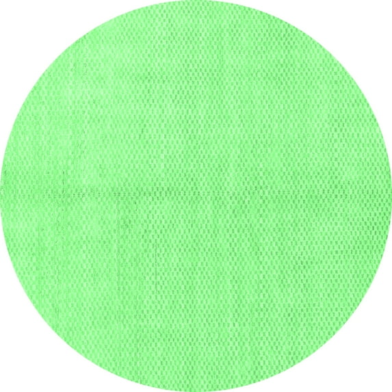 Ahgly Company Indoor Round Solid Emerald Green Modern Area Rugs, 3' Round