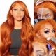 thumbnail image 1 of Peluca BXW Wear and Go Ginger Orange Body Wave HD Lace 180%, 1 of 6