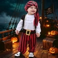 thumbnail image 2 of OJSFQUFP 4 Pcs Pirate Cos Romper Clothes Set Infant Kids Pirate Role Play Dress Up Boys Halloween Birthday Party Outfit 3-18M, 2 of 9