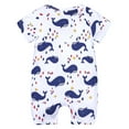 thumbnail image 4 of Penkiiy Toddler Baby Boys Girls Cute Cartoon Pattern Short Sleeve Double Zipper Romper Jumpsuit Newborn Baby 2-3 Years White 2023 Summer Deal, 4 of 9