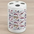 thumbnail image 1 of Paris Ceramic Toothbrush Holder, Triumphal Arch Famous Tower and Many Other of the City of Love Kiss Rose, Decorative Versatile Countertop for Bathroom, 4.5" X 2.7", Multicolor, 1 of 4