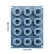 thumbnail image 3 of Molde de silicona para donas de 12 cavidades | Molde antiadherente para donas, pasteles y magdalenas | Resistente al calor hasta 230 °C | Diseño flexible y fácil de limpiar | Rojo o azul, 3 of 5