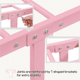 thumbnail image 4 of Yaheetech Classic Metal Platform Bed Frame with High Headboard and Footboard, Twin, Pink, 4 of 7