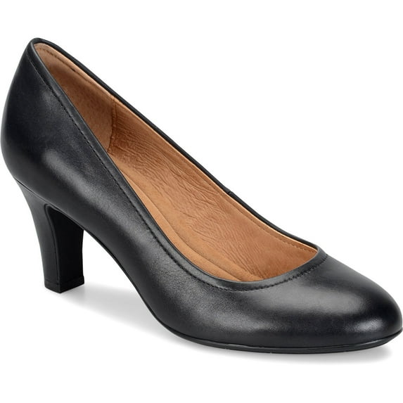 Womens Turin Leather Closed Toe Classic Pumps