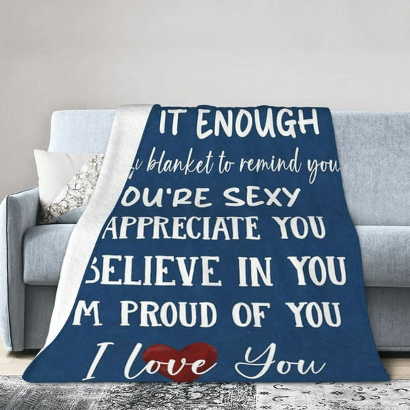 Gifts for Him Her - in Case Soft Fleece Throw Blanket - Anniversary Wedding Birthday Gifts for Couple Men Women Girlfriend Boyfriend Wife Husband, I Love You Blanket 50x40