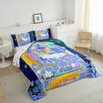 thumbnail image 3 of Feelyou Kawaii Fairy Elf Full Size Comforter Sets for Kids, Magic Angel Princess Bedding Comforter Set, Romantic Blue Rose Reversible Bedding Sets, Lightweight Room Decor, 3pcs, 3 of 8