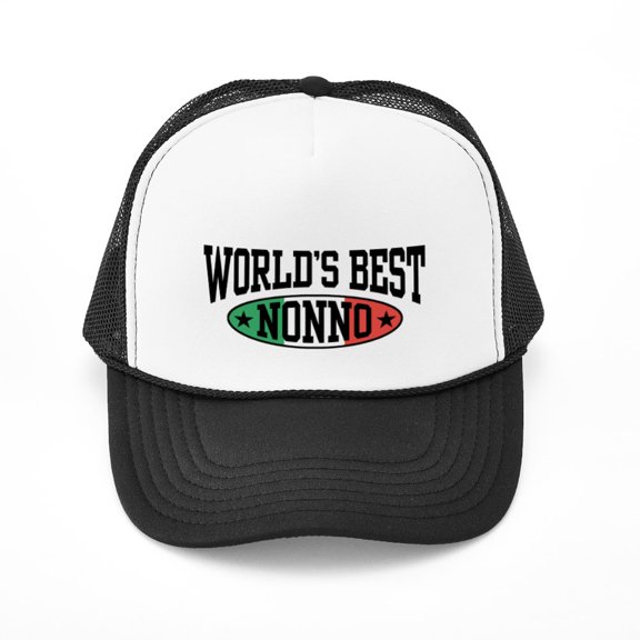 CafePress - World's Best Nonno - Adjustable Unisex Printed Trucker Hat with Mesh Back
