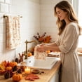thumbnail image 5 of Fall Kitchen Towels with Pumpkin and Harvest Print, Highly Absorbent Lint-Free Tea Towels for Drying Dishes, Decorative Hand Towels for Home, 5 of 6