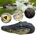thumbnail image 2 of Wartleves Cabeza de cocodrilo simulada, animal decorativo para estanque de jardín, animal flotante B1X0, 2 of 7
