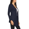 thumbnail image 2 of Moa Collection Women's Casual Long Sleeves Drape Open Front Solid Cardigan, 2 of 4