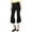 Black, variant on I.N.C Womens Ruffle-Hem Casual Cropped Pants, Black, 2
