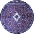 thumbnail image 1 of Ahgly Company Machine Washable Indoor Round Persian Blue Traditional Area Rugs, 5' Round, 1 of 4