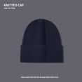 thumbnail image 1 of LinYooLi Hat Girl Autumn And Winter Wool Hat High -Quality Solid Color Warming Ear -Cold Hat Korean Version Of Face Faces, Small Couple Tide Knitted Hat, 1 of 9