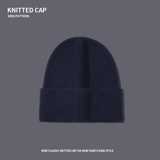 LinYooLi Hat Girl Autumn And Winter Wool Hat High -Quality Solid Color Warming Ear -Cold Hat Korean Version Of Face Faces, Small Couple Tide Knitted Hat