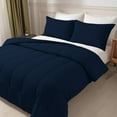thumbnail image 2 of 1 Piece New Straight Line Pattern Comforter, 800 TC, 100% Egyptian Cotton, Twin/Twin XL Size Navy Solid, 2 of 6