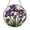 Acrylic 3.5 Inch, variant on Botanical Purple Iris Stained Glass Suncatcher, Round Window Hanging Decor