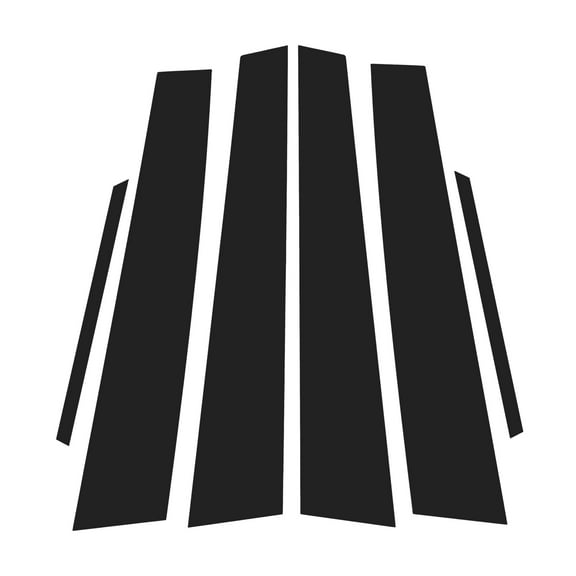 6 Pcs Door Pillar Window Trim for Lexus ES 2013-2018 Front Rear Left Right Anti Scratch Sticker Pillar Posts Cover Black