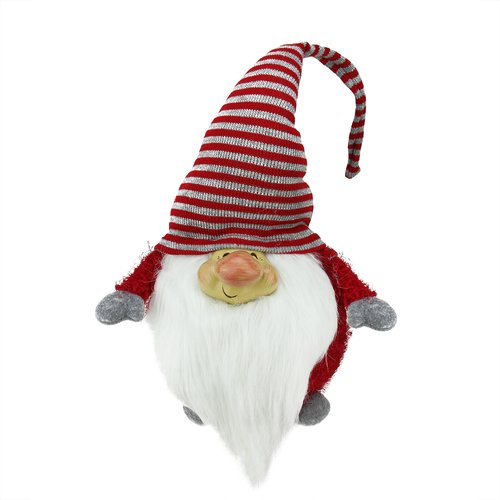Northlight Seasonal Long Bearded Chubby Smiling Gnome with Stripe Hat