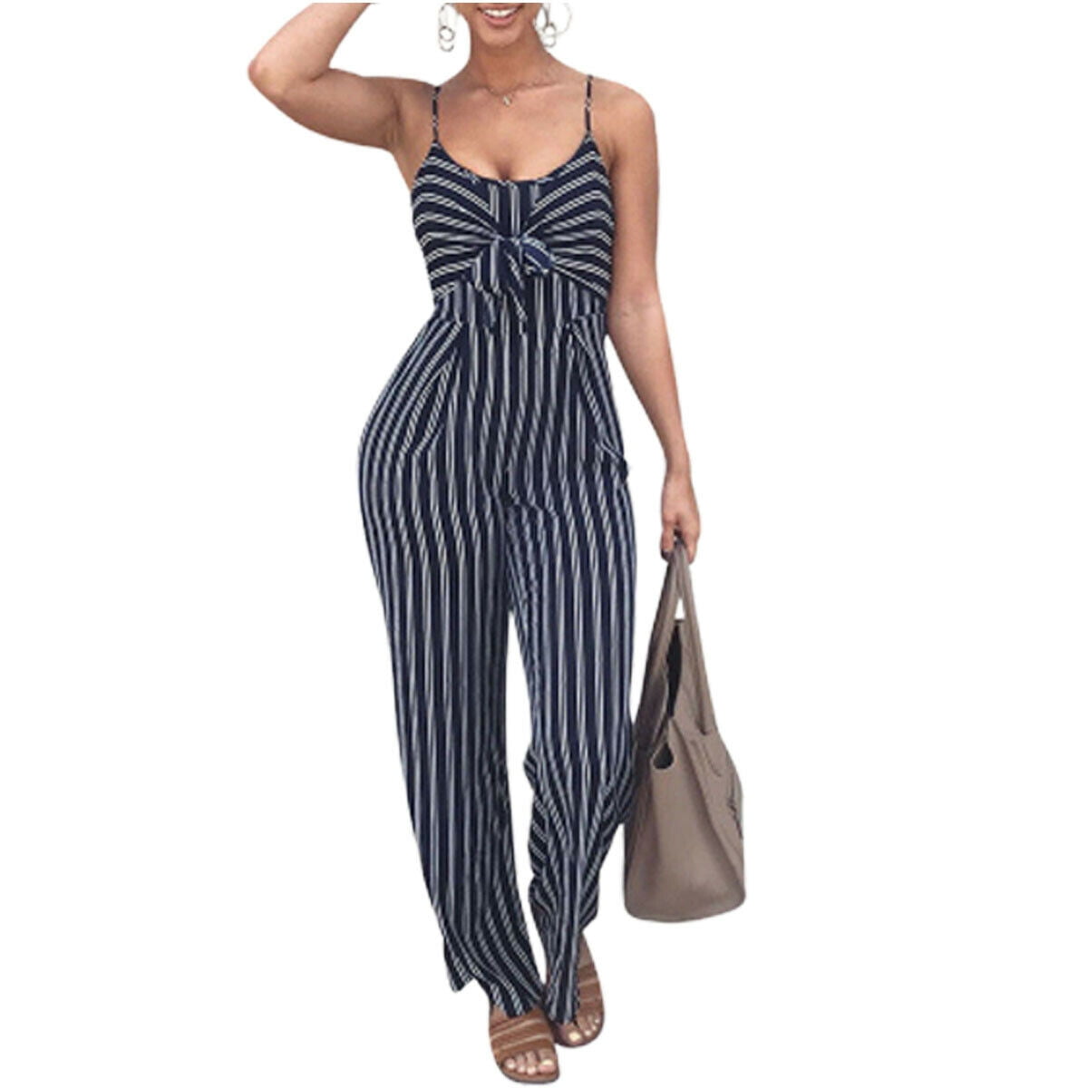 sleeveless jumpsuits casual