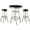 Black 6, variant on Kitchen Sets, Cappuccino and Tan 3-piece Dining Set with Drop Leaf, Cappuccino Dining Sets,Wood Dining and Kitchen Sets, Furniture Dining and Kitchen Sets