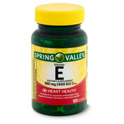 Spring Valley Vitamin E Dietary Supplement, 180 mg, 100 count