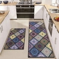 thumbnail image 2 of Findosom 2pc Boho Kitchen Rugs and Mats Set, Non Slip Washable Kitchen Runner Rug for Kitchen Floor, Farmhouse Kitchen Decor, Hallway, Entryway, Laundry Room,20"x32"+20"x47" Colorful, 2 of 8