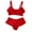 Red, variant on ALLLIST Plus Size Women's Bras Wireless Pack Lace Lingerie Sets Black Plain Comfy Ladie's Bras Xl-4xl