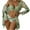 Olive Green, variant on Womens 3 Piece Swimsuits Tropical Print Bikini Set with Kimono Beach Cover Ups Fashion Casual Split Swimsuit Tie High Waist Crystal Beach Bikini Bathing Suit Yellow