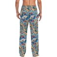 thumbnail image 2 of Vintage Mehendi Design Men's Pajama Pants, Soft and Comfortable Lounge Sleep Bottoms with Pockets, Men's Sleepwear with Custom Print, Medium, 2 of 7